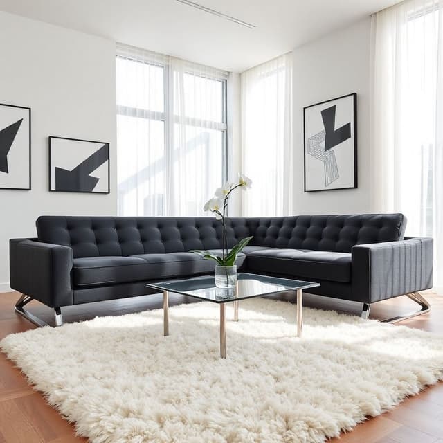 A modern looking sofa 