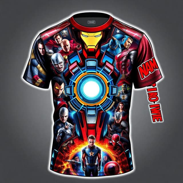 My friend is a huge marvel fan. Design a shirt for him